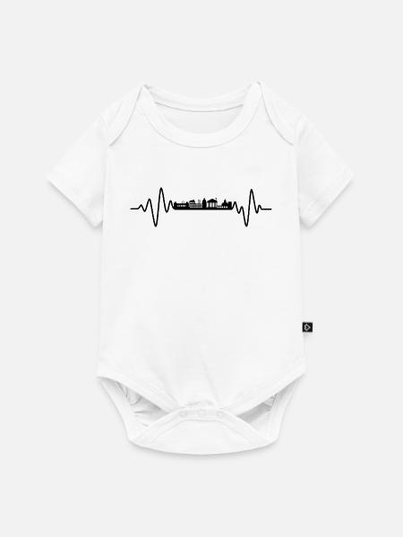 Rom Skyline Herzschlag Rom - Baby Premium Kurzarmbody - Weiß