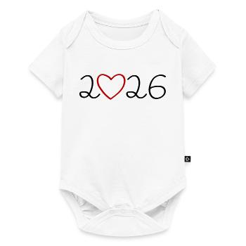 2026 Heart - Baby Premium short-sleeve bodysuit - white - Front