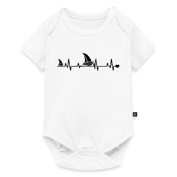 Cœur de voilier - Body à manches courtes Premium Bébé - blanc - Devant