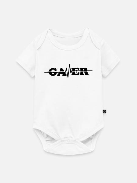 Gamer Puls EKG - Baby Premium Kurzarmbody - Weiß