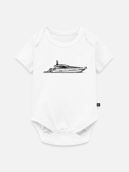 Yacht - Illustration - Baby Premium Kurzarmbody - Weiß