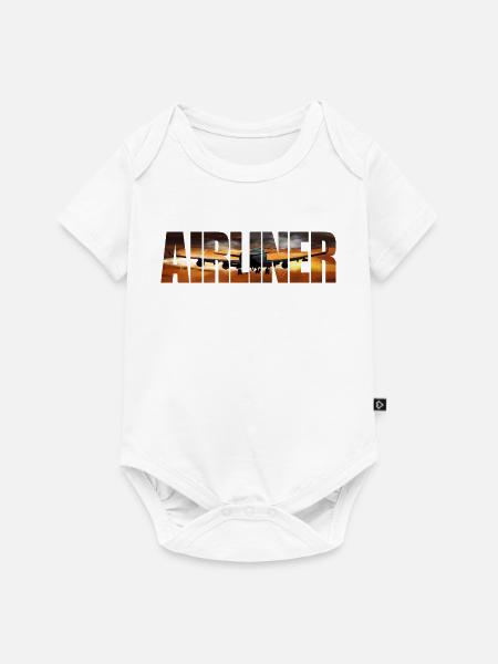 Airliner Jumbo-Jet - Baby Premium Kurzarmbody - Weiß