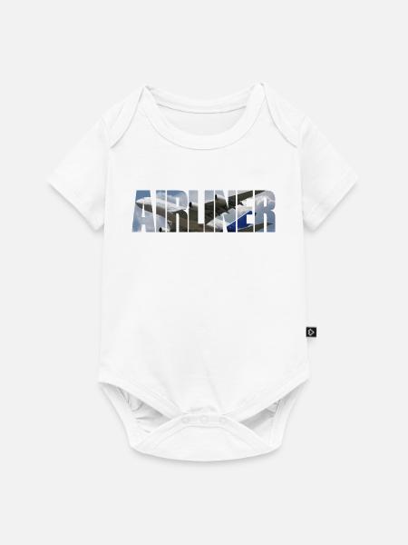Airliner A-380 - Baby Premium Kurzarmbody - Weiß