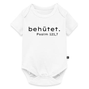 Psalm - Gott behütet - Baby Premium Kurzarmbody - Weiß - Vorne
