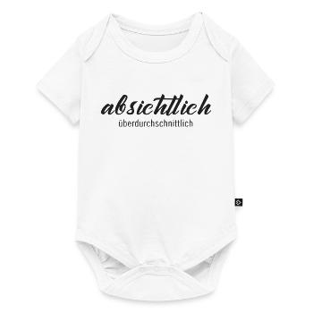 Absichtlich überdurchschnittlich – Humor Statement - Baby Premium Kurzarmbody - Weiß - Vorne