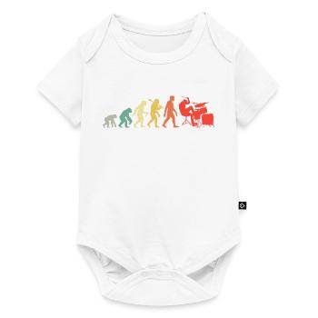 Retro Drummer Evolution Drums for Men - Baby Premium short-sleeve bodysuit - white - Front