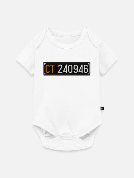 Vorderes Kennzeichen – CT46 - Baby Premium Kurzarmbody - Weiß