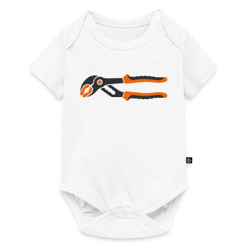 Rohrzange Werkzeug Grafik - Baby Premium Kurzarmbody - Weiß - Vorne