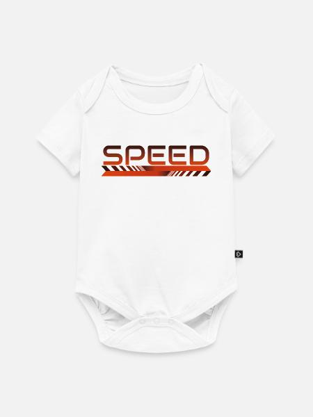 SPEED - Full Throttle Racing & Sport Design - Baby Premium Kurzarmbody - Weiß