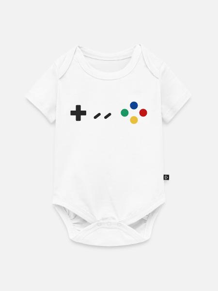 Retro Gamepad - Baby Premium Kurzarmbody - Weiß