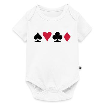 Poker - Jeu de cartes - Body à manches courtes Premium Bébé - blanc - Devant