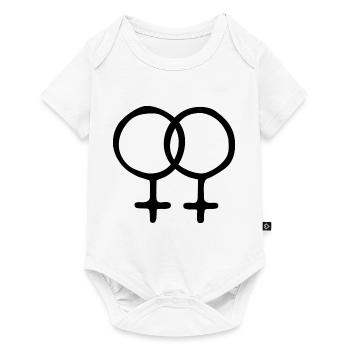 Lesbisches Design - Baby Premium Kurzarmbody - Weiß - Vorne