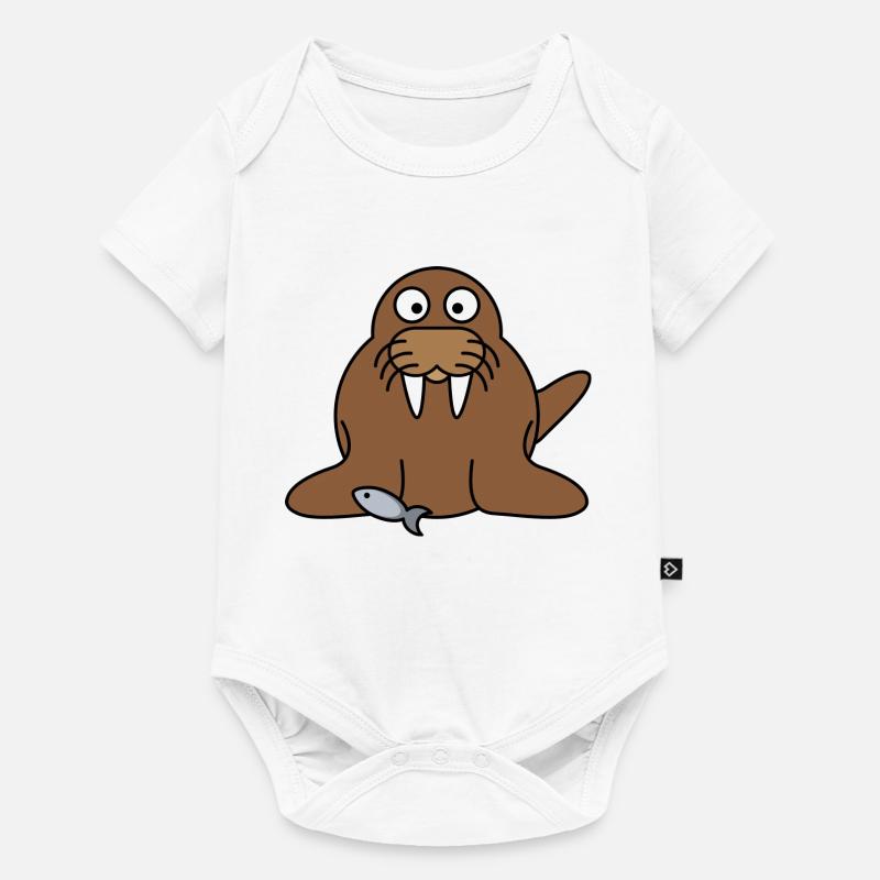 walrus - Baby Premium short-sleeve bodysuit - white