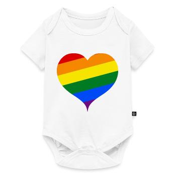 The rainbow heart;) - Baby Premium short-sleeve bodysuit - white - Front