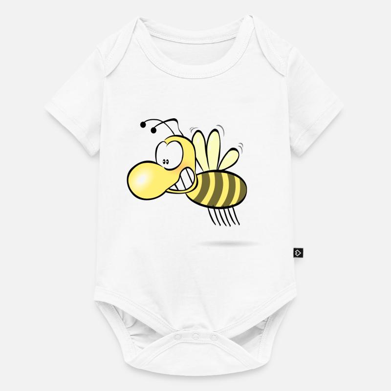 Funny bee - Baby Premium short-sleeve bodysuit - white