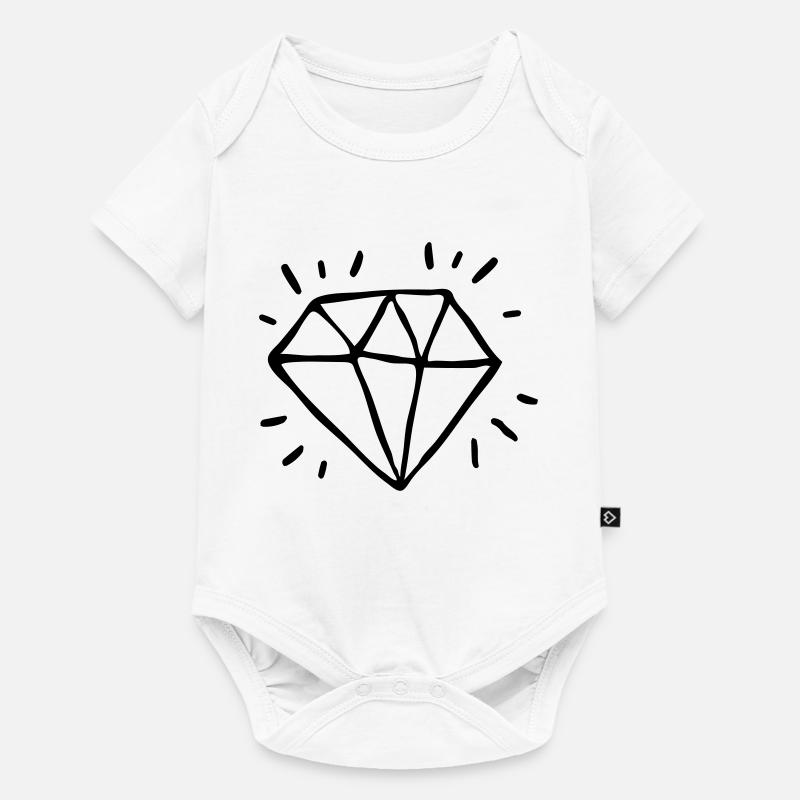 diamond - Baby Premium short-sleeve bodysuit - white