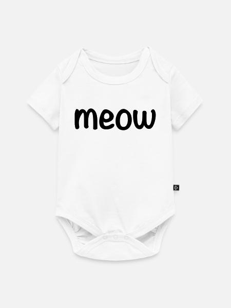 Miau - Baby Premium Kurzarmbody - Weiß