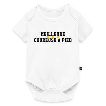 Course à Pied / Running / Jogging / Coureur - Body à manches courtes Premium Bébé - blanc - Devant