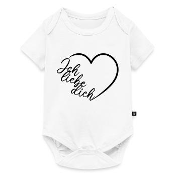 Ich liebe dich Kalligrafie Herz - Baby Premium Kurzarmbody - Weiß - Vorne
