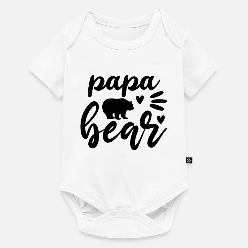 papa ours graphique - Body à manches courtes Premium Bébé - blanc