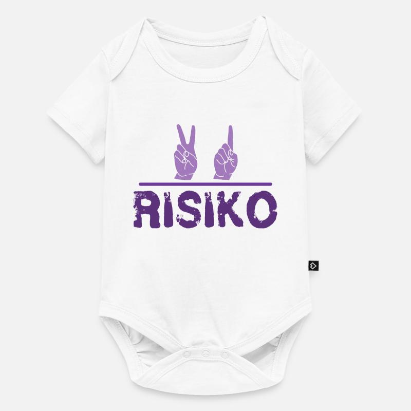 2 - 1 - Risiko - Baby Premium Kurzarmbody - Weiß