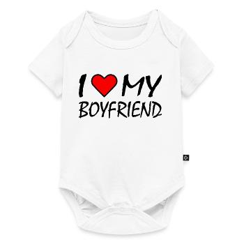 I love my boyfriend - Baby Premium short-sleeve bodysuit - white - Front