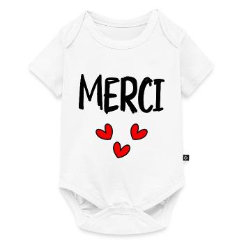 THANK YOU. THANKS. THANK YOU. ANNIVERSARY. BIRTH. - Baby Premium short-sleeve bodysuit - white - Front
