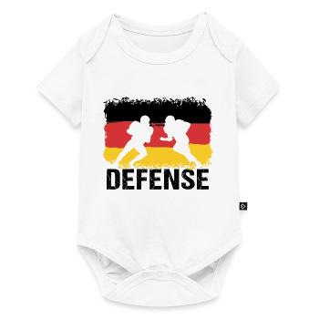 Football américain Allemagne Défense - Body à manches courtes Premium Bébé - blanc - Devant