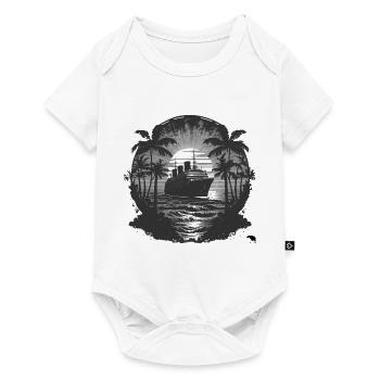 Cruise Ship Retro Vintage - Body à manches courtes Premium Bébé - blanc - Devant