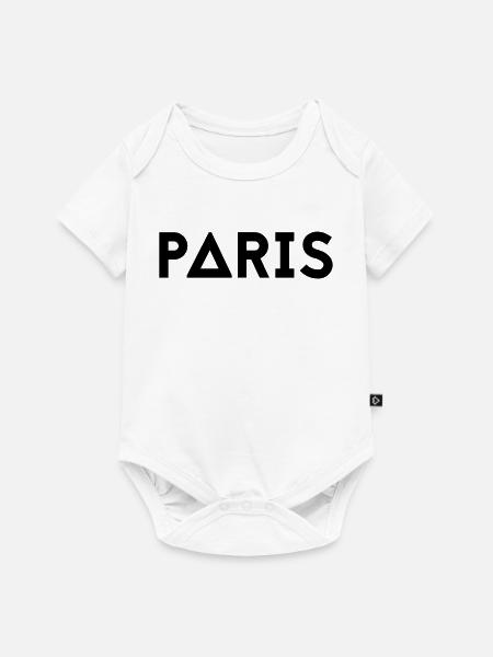 PARIS - Baby Premium Kurzarmbody - Weiß