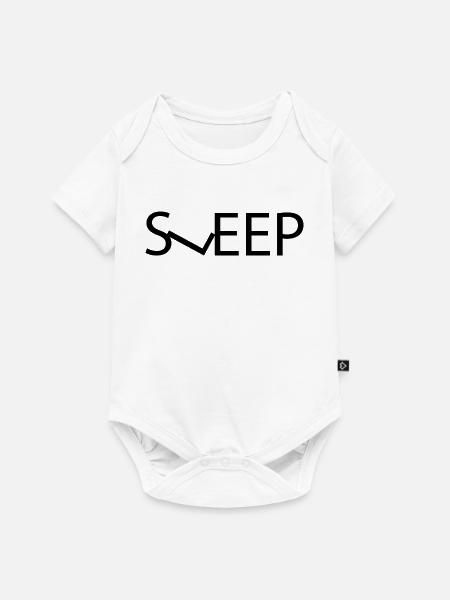 sleep - word design - Baby Premium Kurzarmbody - Weiß