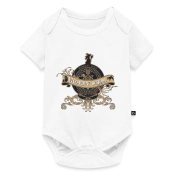 Blason École de magie - Body à manches courtes Premium Bébé - blanc - Devant