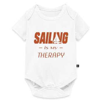sailing is my therapy - Baby Premium Kurzarmbody - Weiß - Vorne