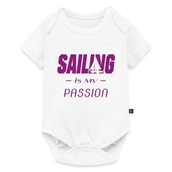 sailing - Baby Premium Kurzarmbody - Weiß - Vorne