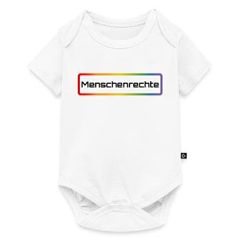 Regenbogen Menschenrechte - Baby Premium Kurzarmbody - Weiß - Vorne