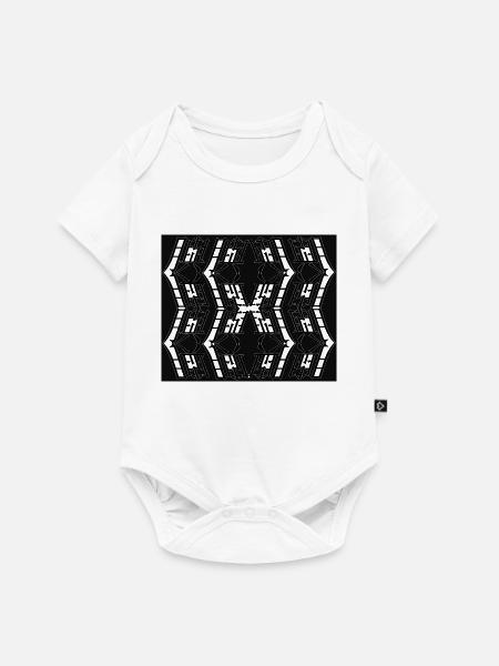Neues Einzigartiges Muster - Baby Premium Kurzarmbody - Weiß