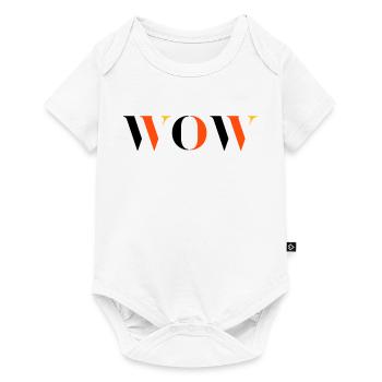 WOW tricolore - Body à manches courtes Premium Bébé - blanc - Devant