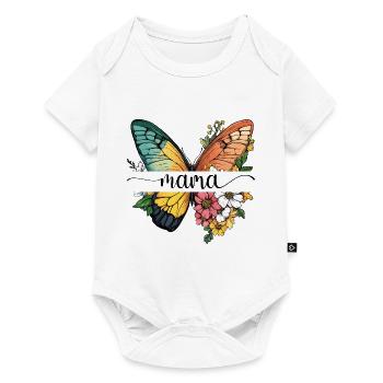 Mom Butterfly Flowers Best Mom Mother's Day - Baby Premium short-sleeve bodysuit - white - Front