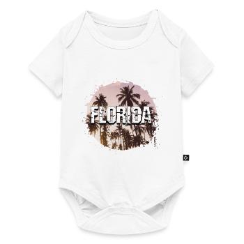 Florida USA Miami America Summer Palm Trees Beach - Baby Premium short-sleeve bodysuit - white - Front