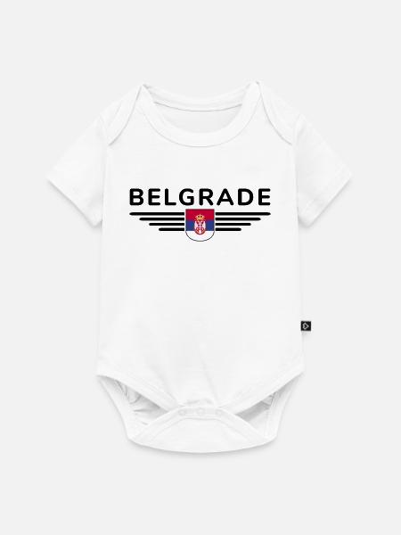 Belgrad T-Shirt – Für Fans der Hauptstadt - Baby Premium Kurzarmbody - Weiß
