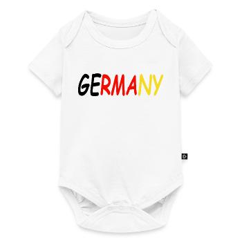 Germany Schwarz Rot Gold - Baby Premium Kurzarmbody - Weiß - Vorne