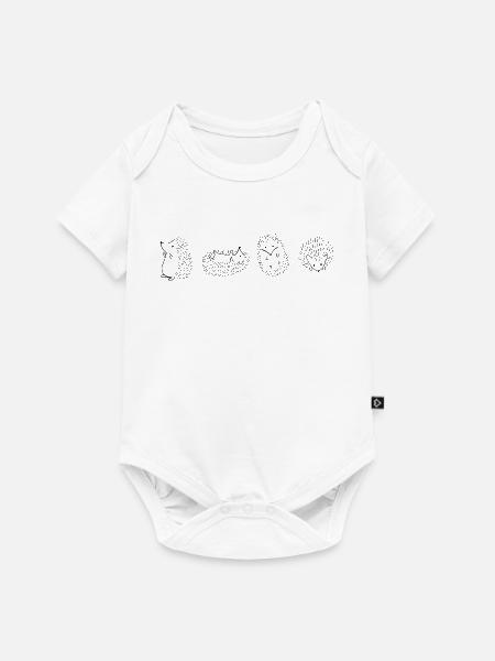 Igel Igel Igel Igel - Baby Premium Kurzarmbody - Weiß
