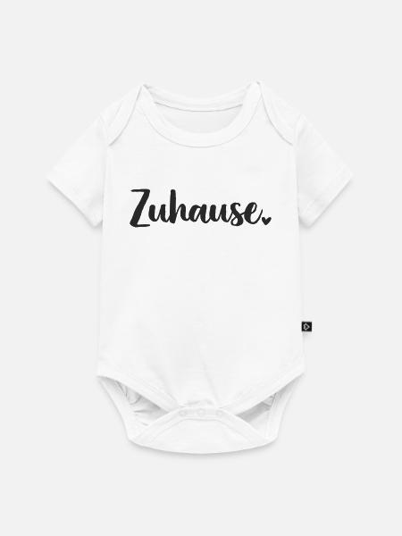 Zuhause Schriftzug - Baby Premium Kurzarmbody - Weiß
