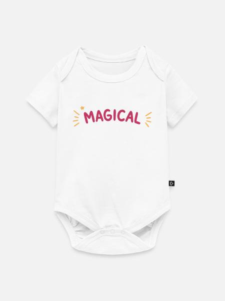 Magischer Regenbogenfunkel - Baby Premium Kurzarmbody - Weiß