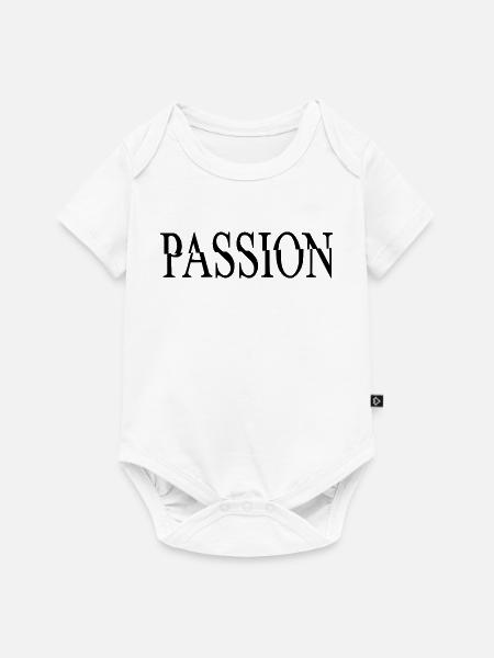 PASSION – Minimalistisches Statement Design - Baby Premium Kurzarmbody - Weiß