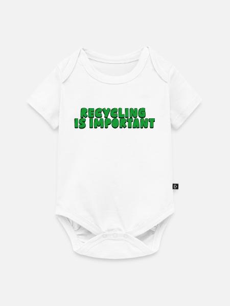 Recycling is important - Baby Premium Kurzarmbody - Weiß