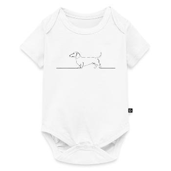Dachshund Dachshund One Line Art - Baby Premium short-sleeve bodysuit - white - Front