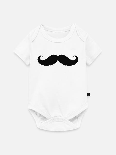 Schnurrbart - Mustache - Schnauzbart - Baby Premium Kurzarmbody - Weiß