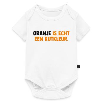 Oranje is echt een Kutkleur - Nederland - Niederla - Baby Premium Kurzarmbody - Weiß - Vorne