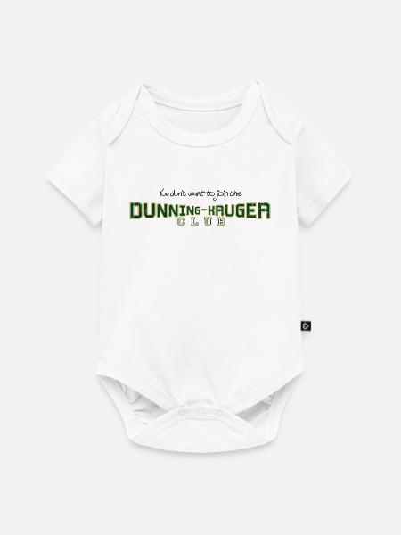 Dunning-Kruger Club für helle Stoffe - Baby Premium Kurzarmbody - Weiß